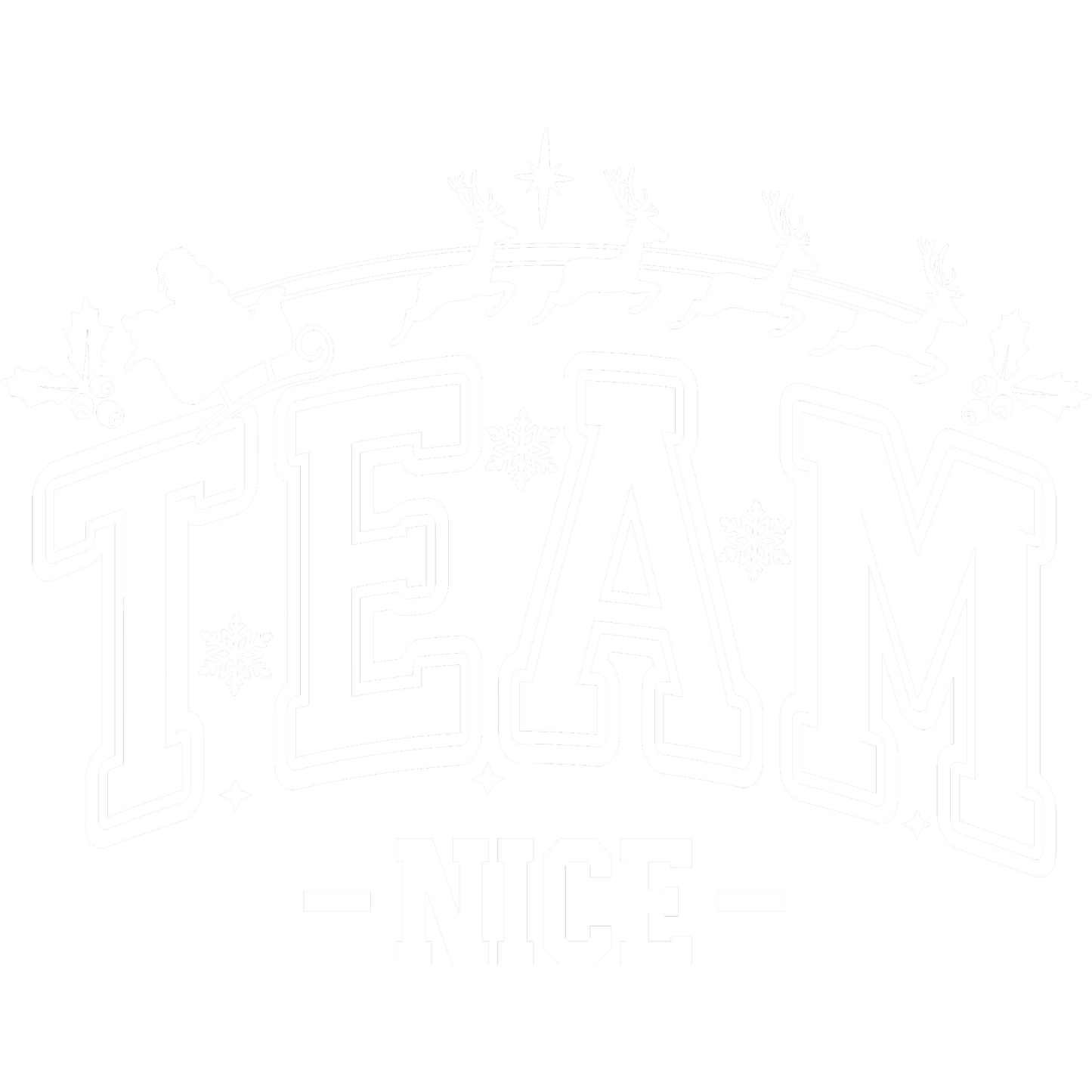 Team Nice Santa Sleigh Reindeer Christmas product