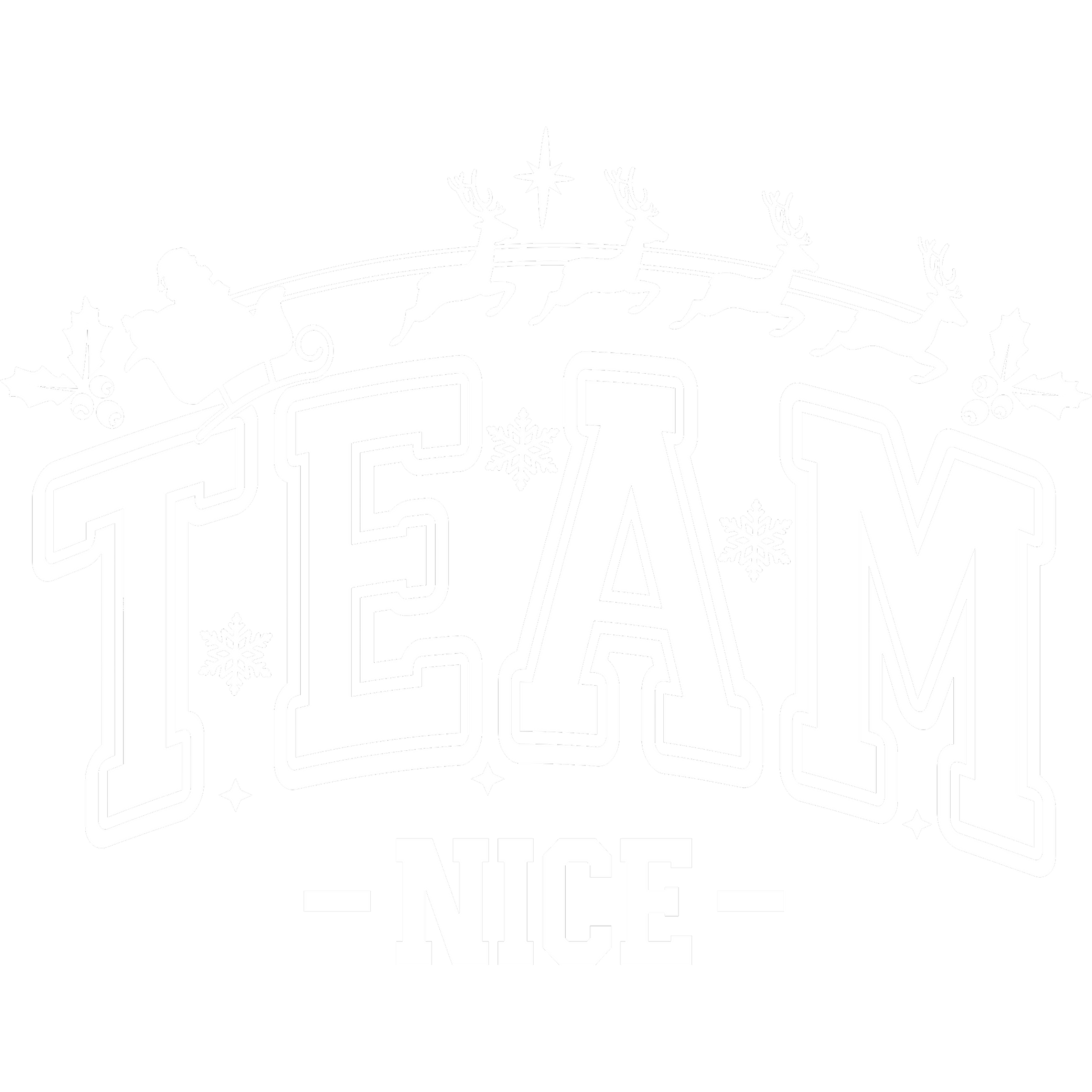 Team Nice Santa Sleigh Reindeer Christmas product