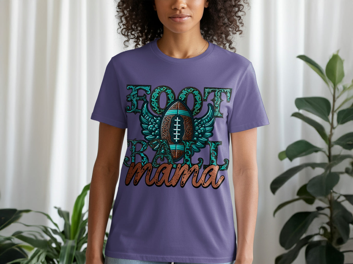 Football Mama Graphic Shirt Stylish Sports Apparel