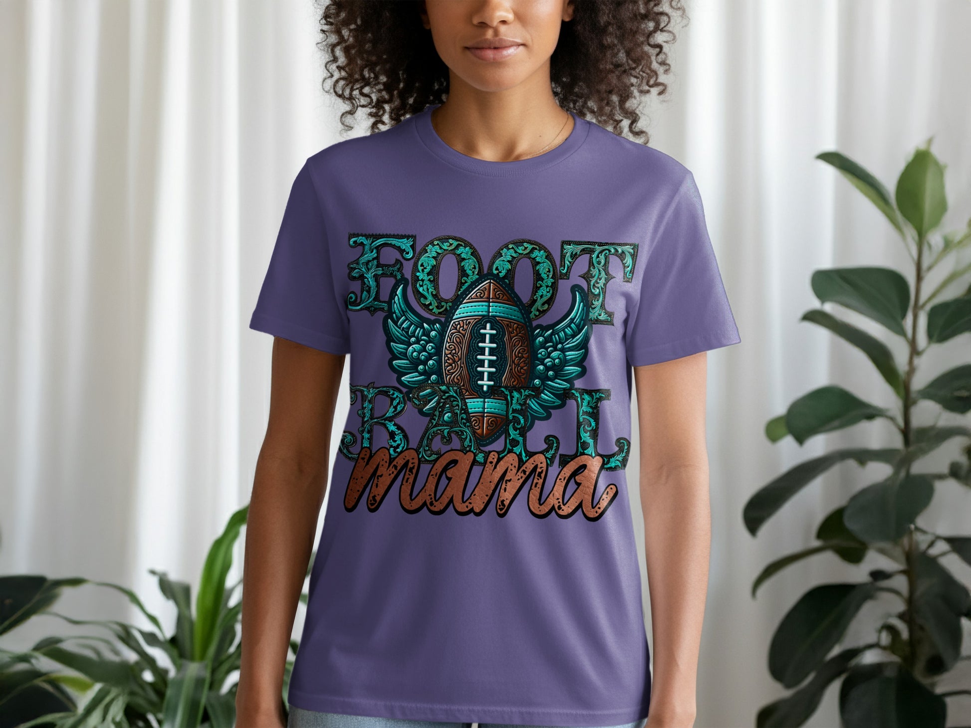 Football Mama Graphic Shirt Stylish Sports Apparel