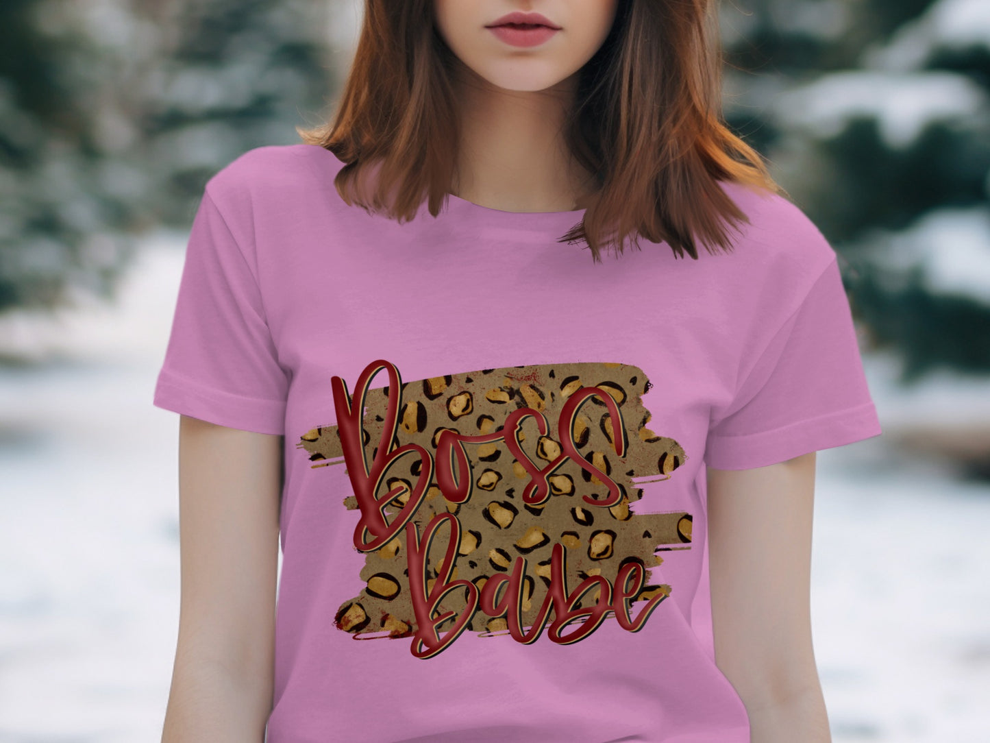 Boss Babe Leopard Print Design T-shirt