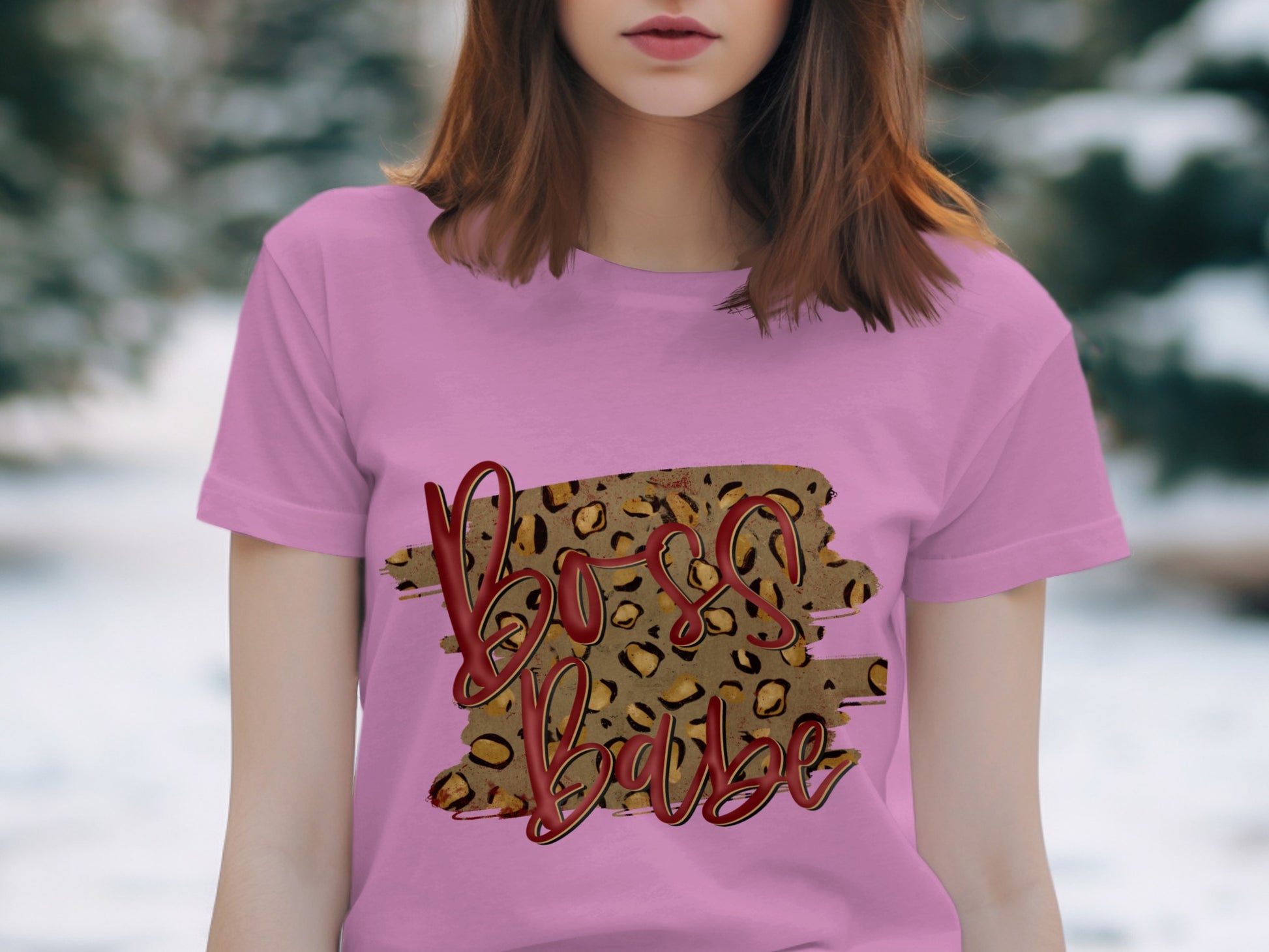 Boss Babe Leopard Print Design T-shirt