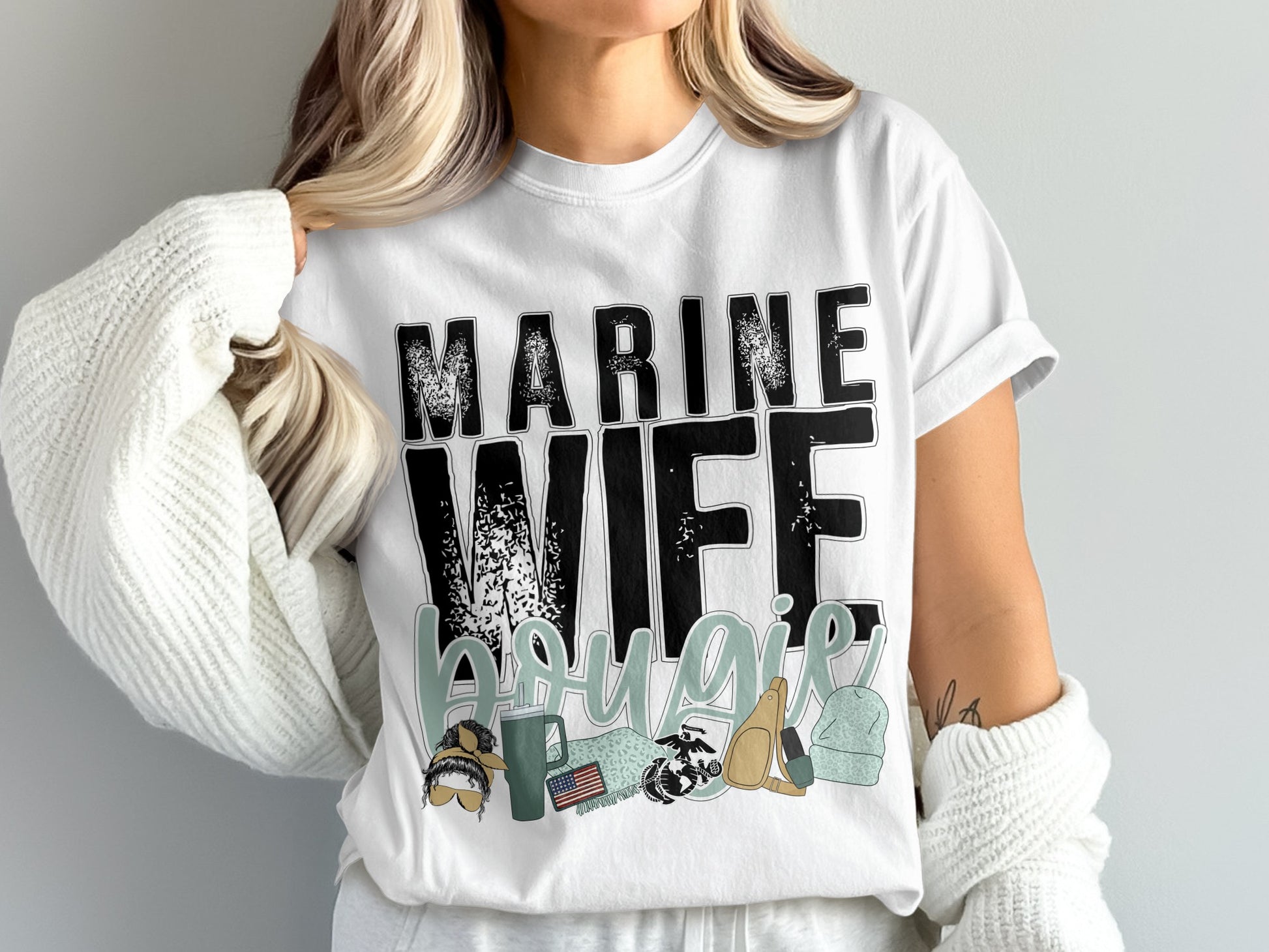 Marine Wife Bougie Graphic T-shirt