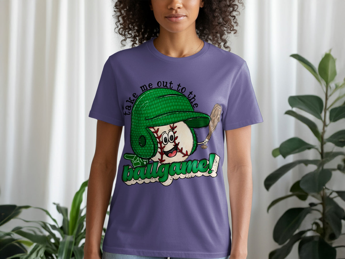 Take Me Out To The Ballgame Design T-Shirt