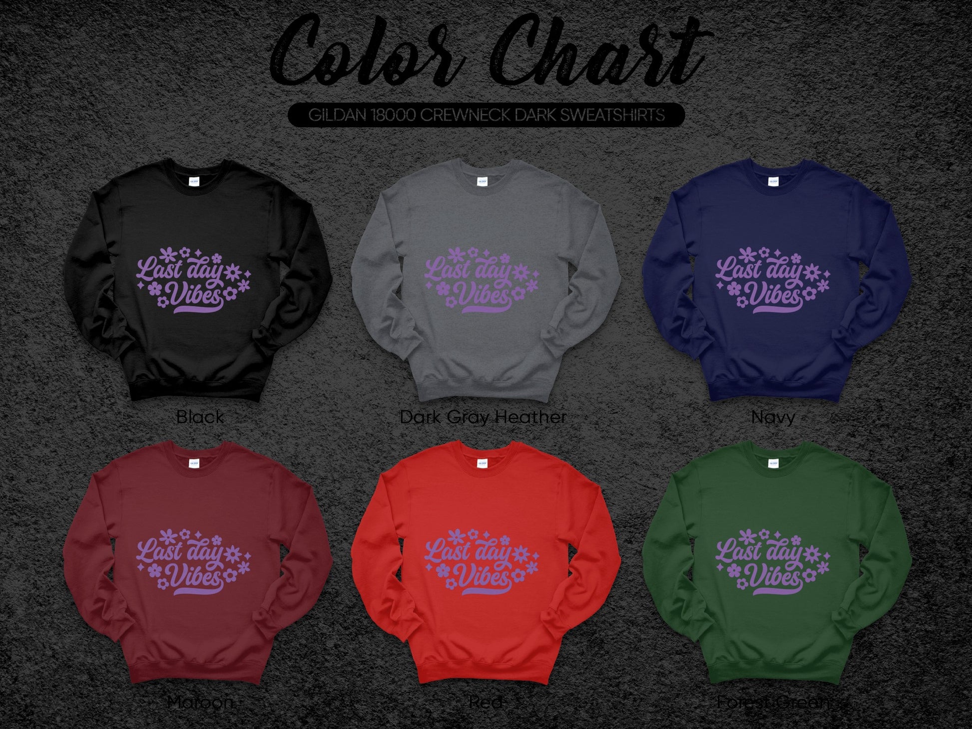 Last Day Vibes Gildan 18000 Crewneck product