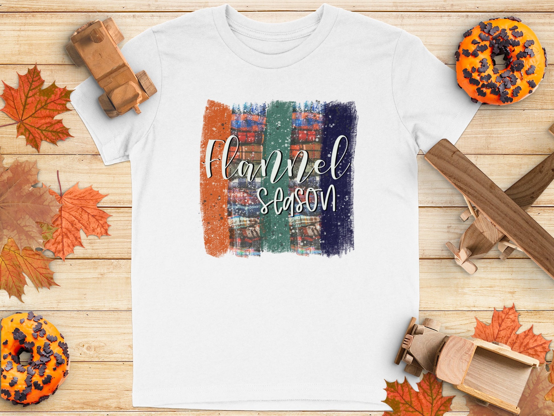 Flannel Season Fall Autumn Themed Graphic T-Shirt