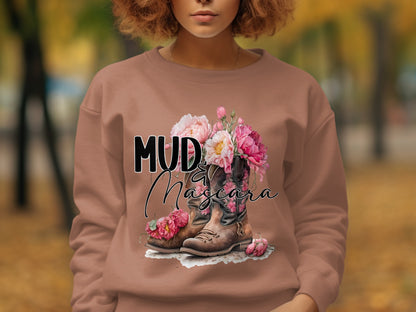 Mud and Mascara Flower Boots Graphic Sweatshirt product