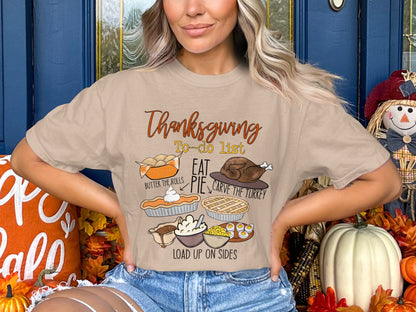 Thanksgiving To Do List Graphic T-Shirt