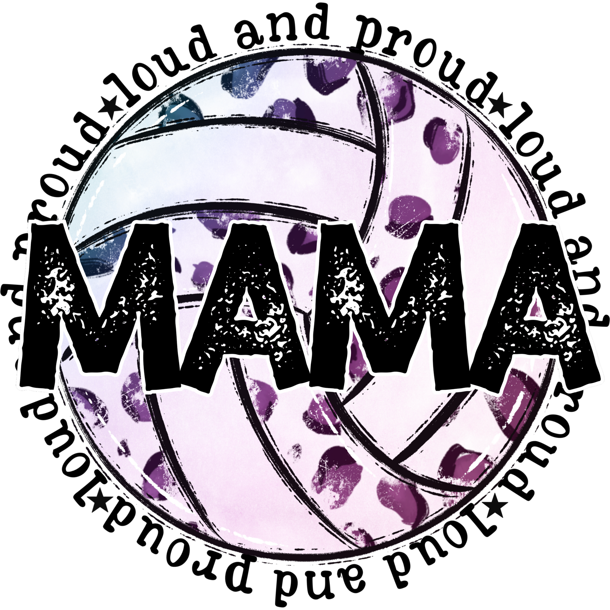 Loud and Proud MAMA Volleyball Graphic Shirt