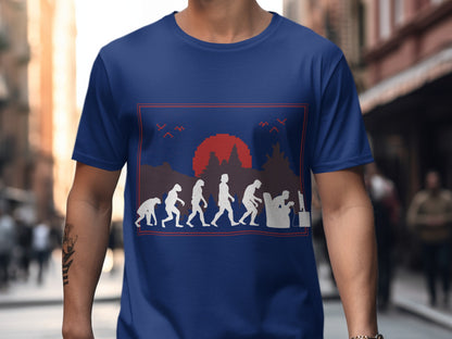 Evolution Illustration with Sunset Design product