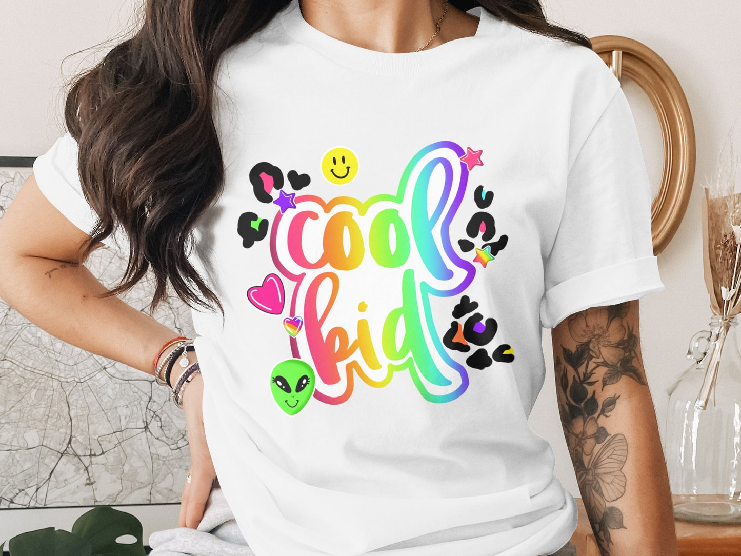 Colorful Cool Kid Graphic T-shirt Design