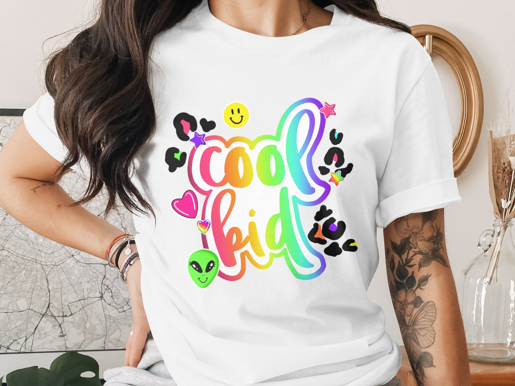 Colorful Cool Kid Graphic T-shirt Design