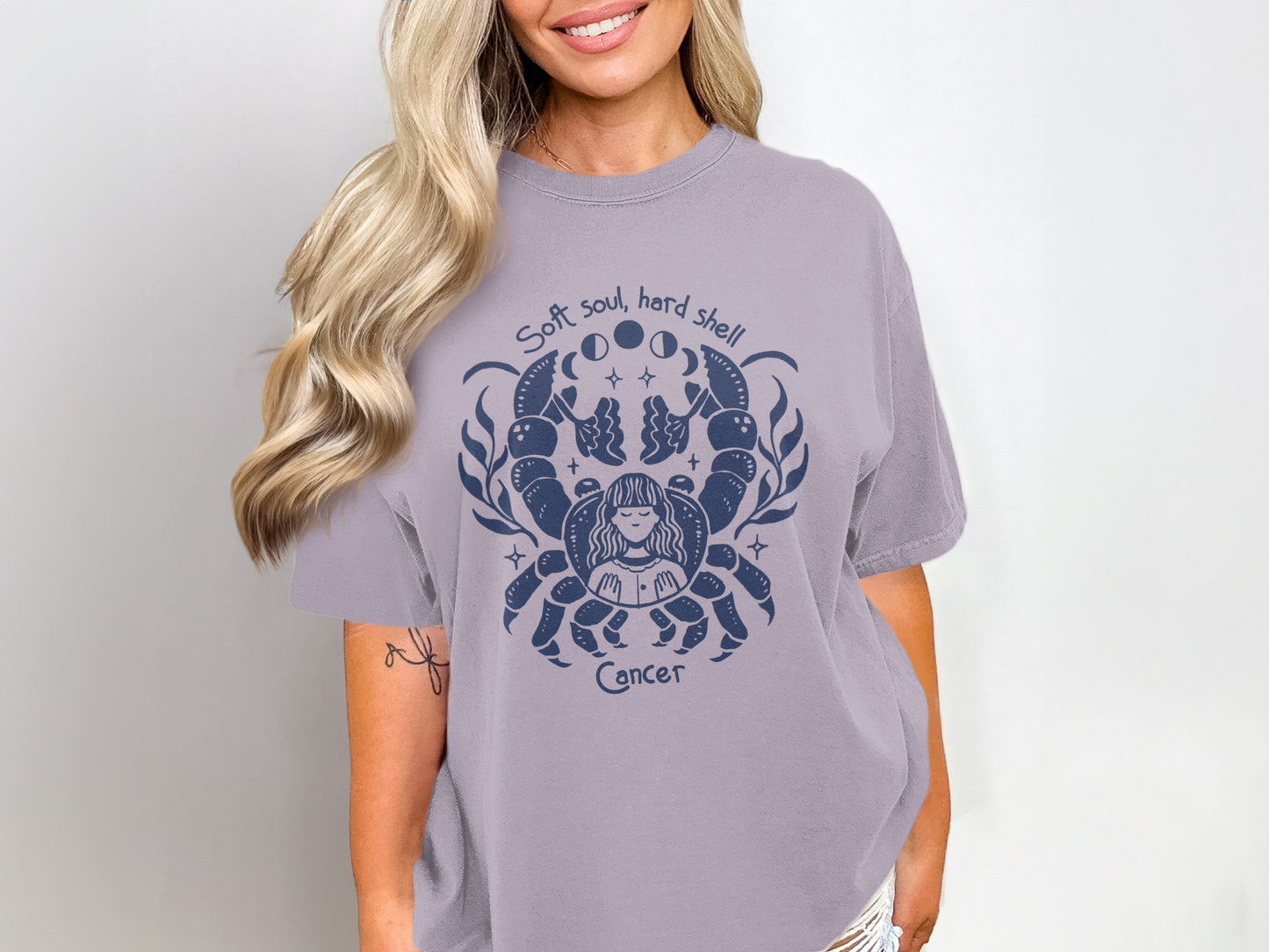 Soft Soul Hard Shell Cancer Zodiac Tee Shirt