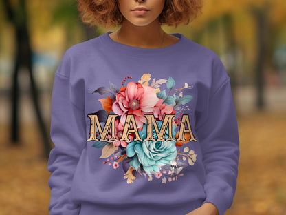 Mama Floral Design Sweatshirt