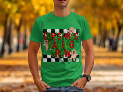 Christmas Baking Crew Bright Green Festive T-Shirt