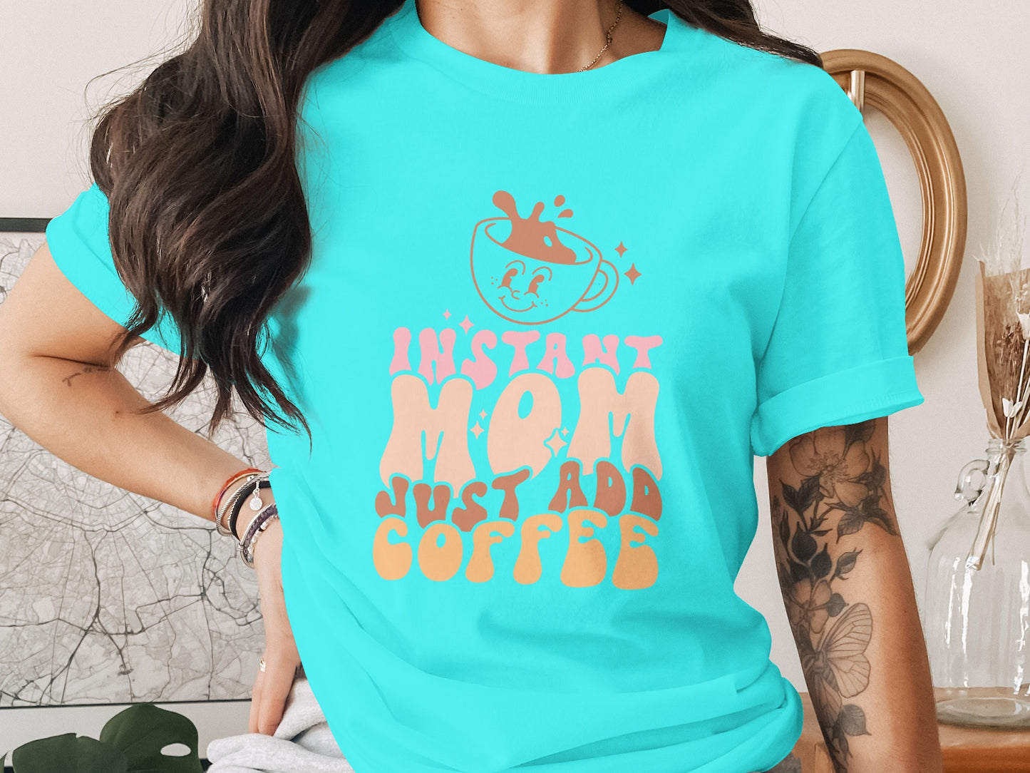 Instant Mom Just Add Coffee Graphic Tee