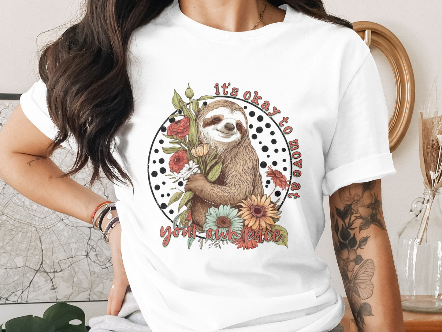 It's Okay to Move at Your Own Pace Sloth T-shirt