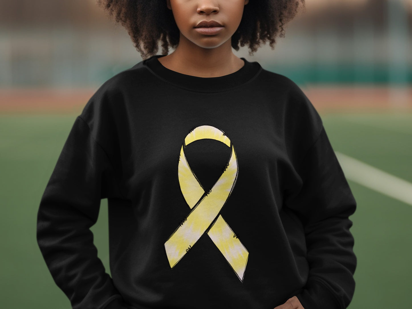 Yellow Ribbon Awareness Casual Long Sleeve Sweatshirt