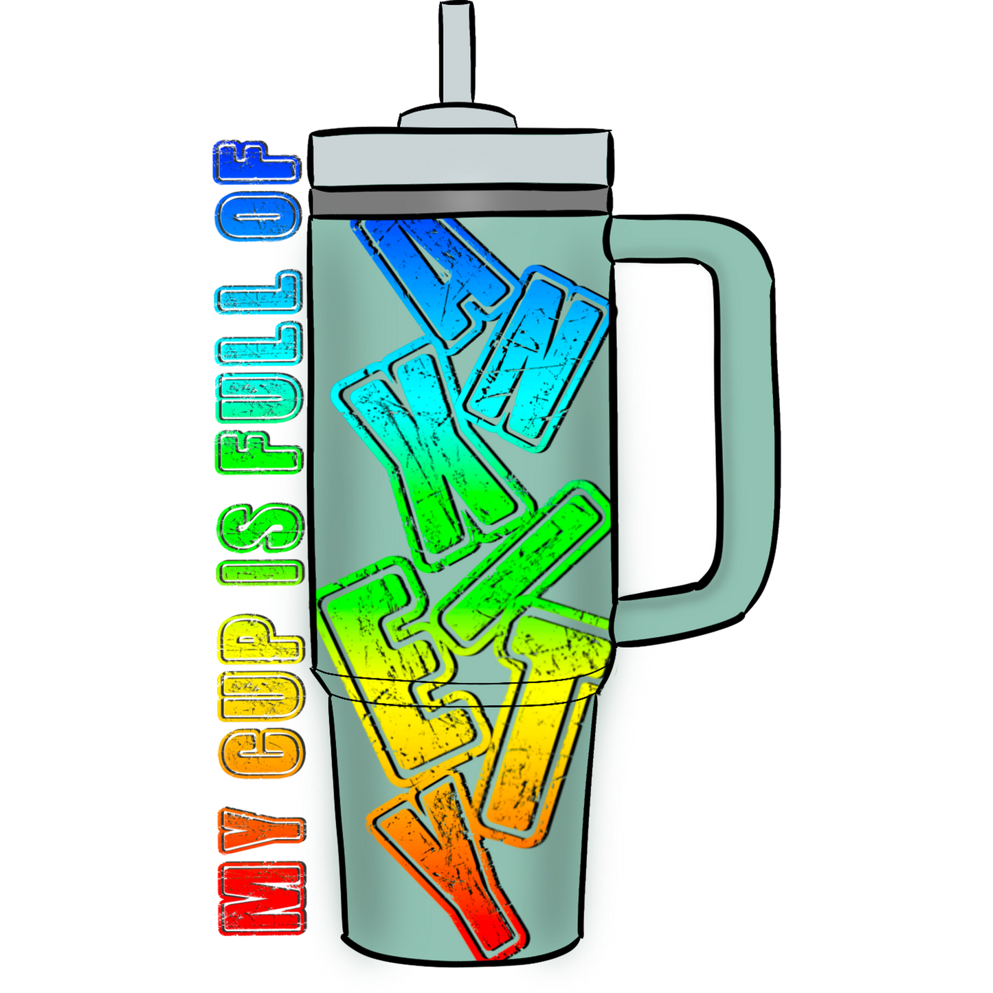 My Cup Is Full of Anxiety Travel Mug