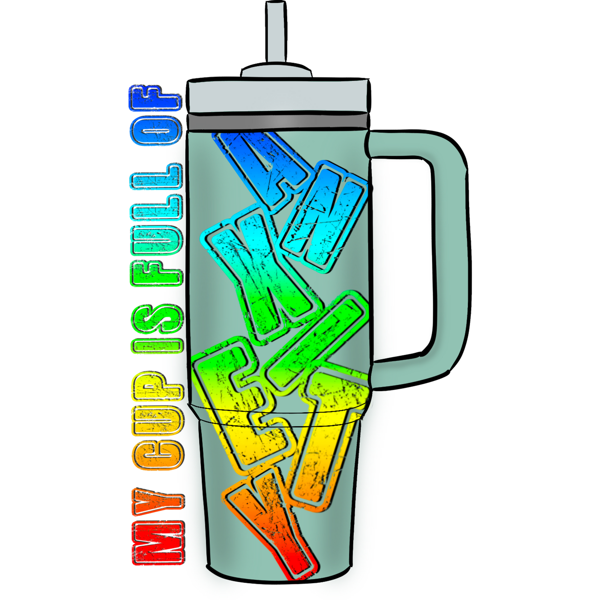 My Cup Is Full of Anxiety Travel Mug