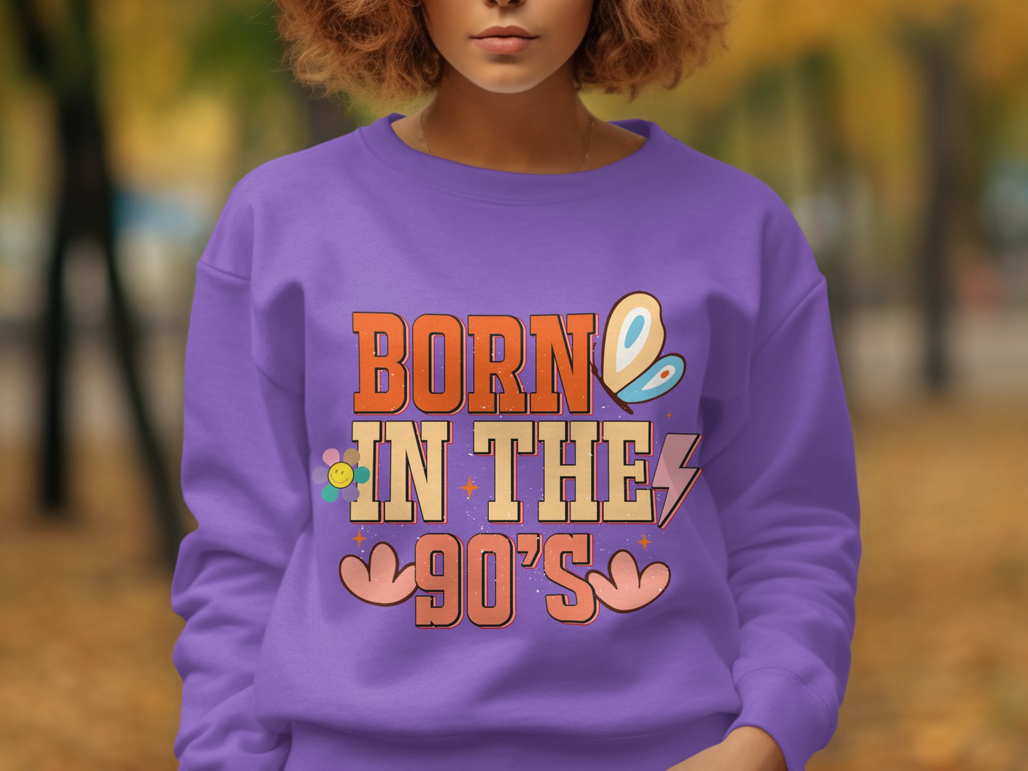 Nostalgic Born In The 90s Graphic Sweatshirt Product