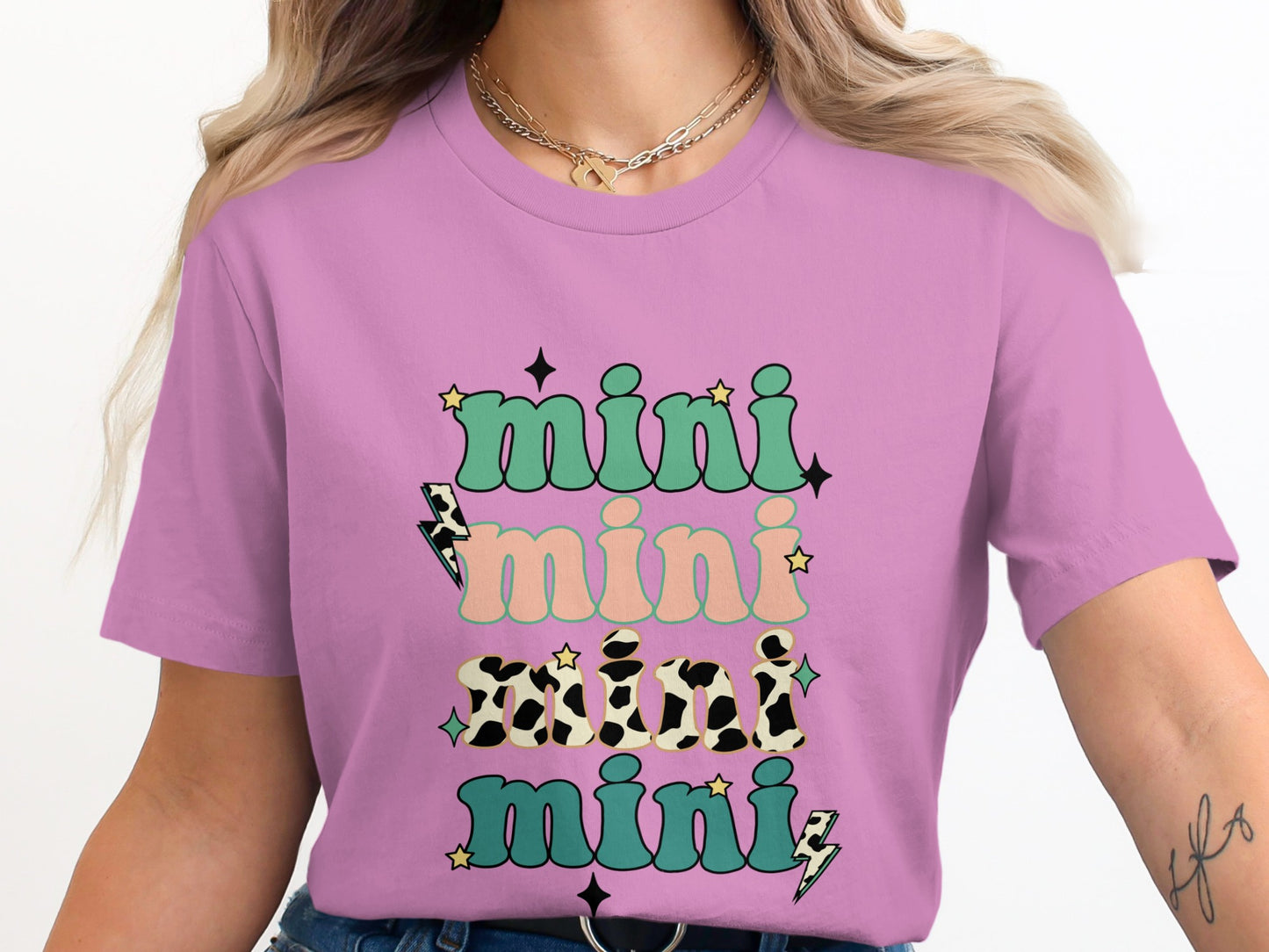 Trendy Mini Letter Graphic Print Casual T-Shirt