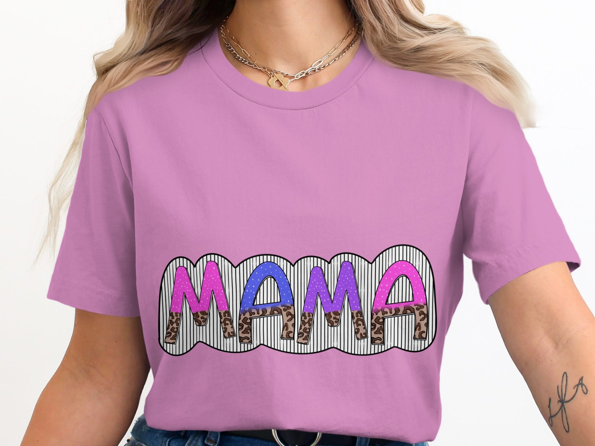 MAMA Graphic Print on Lilac T-Shirt Product