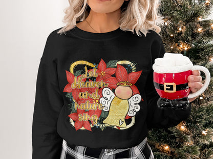 Let Heaven and Nature Sing Angel Christmas Sweater