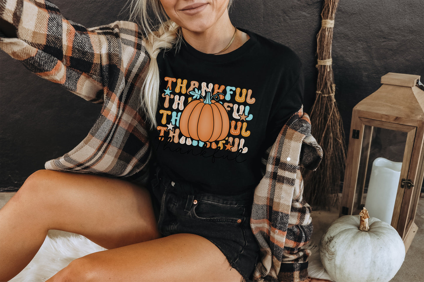 Thankful Thankful Thankful Pumpkin Fall Shirt