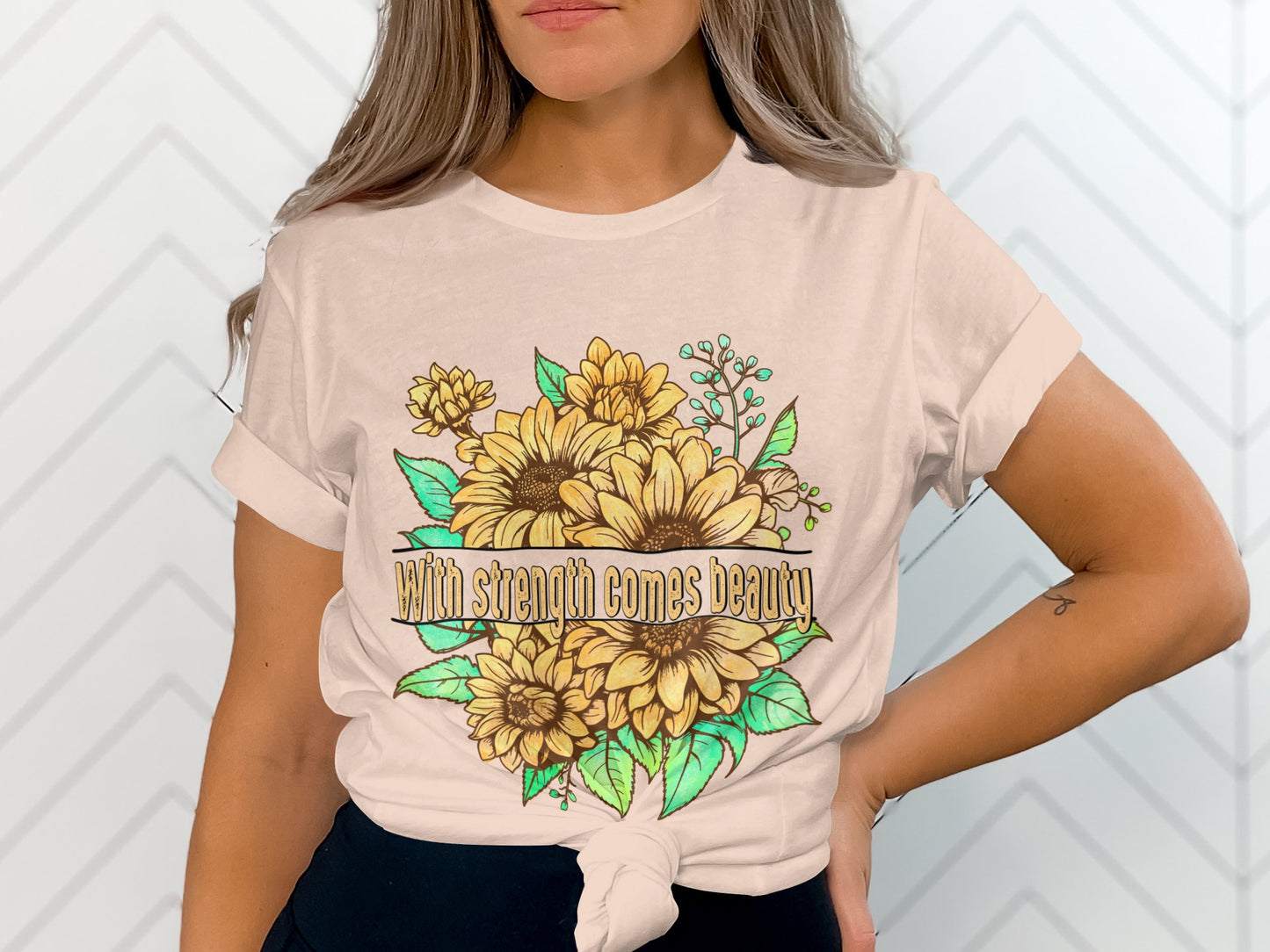 With Strength Comes Beauty Graphic Tee