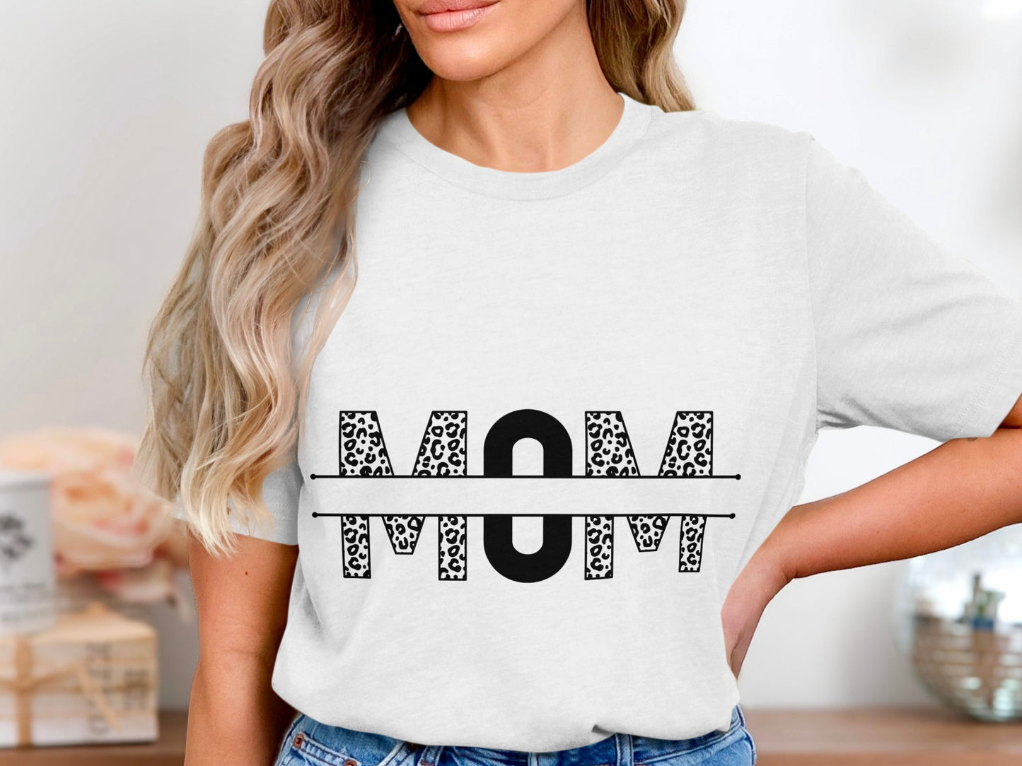 Leopard Print MOM with Stylish Graphic T-Shirt Product