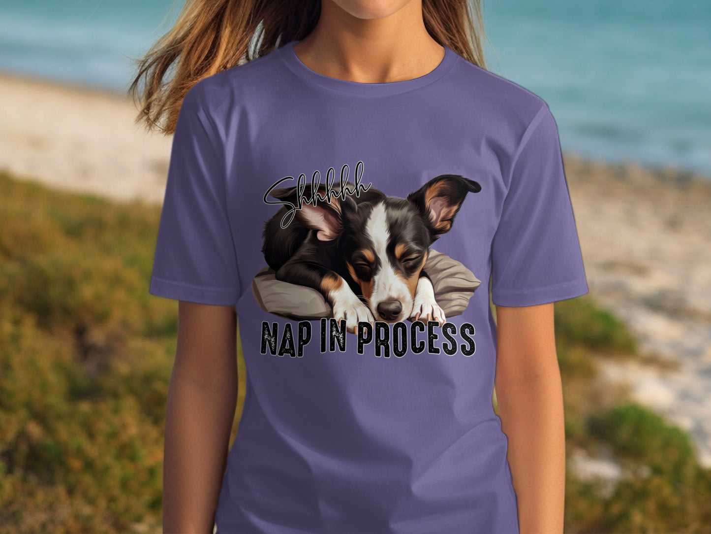 Sshhhhh Nap In Process Graphic T-shirt for Pet Lovers