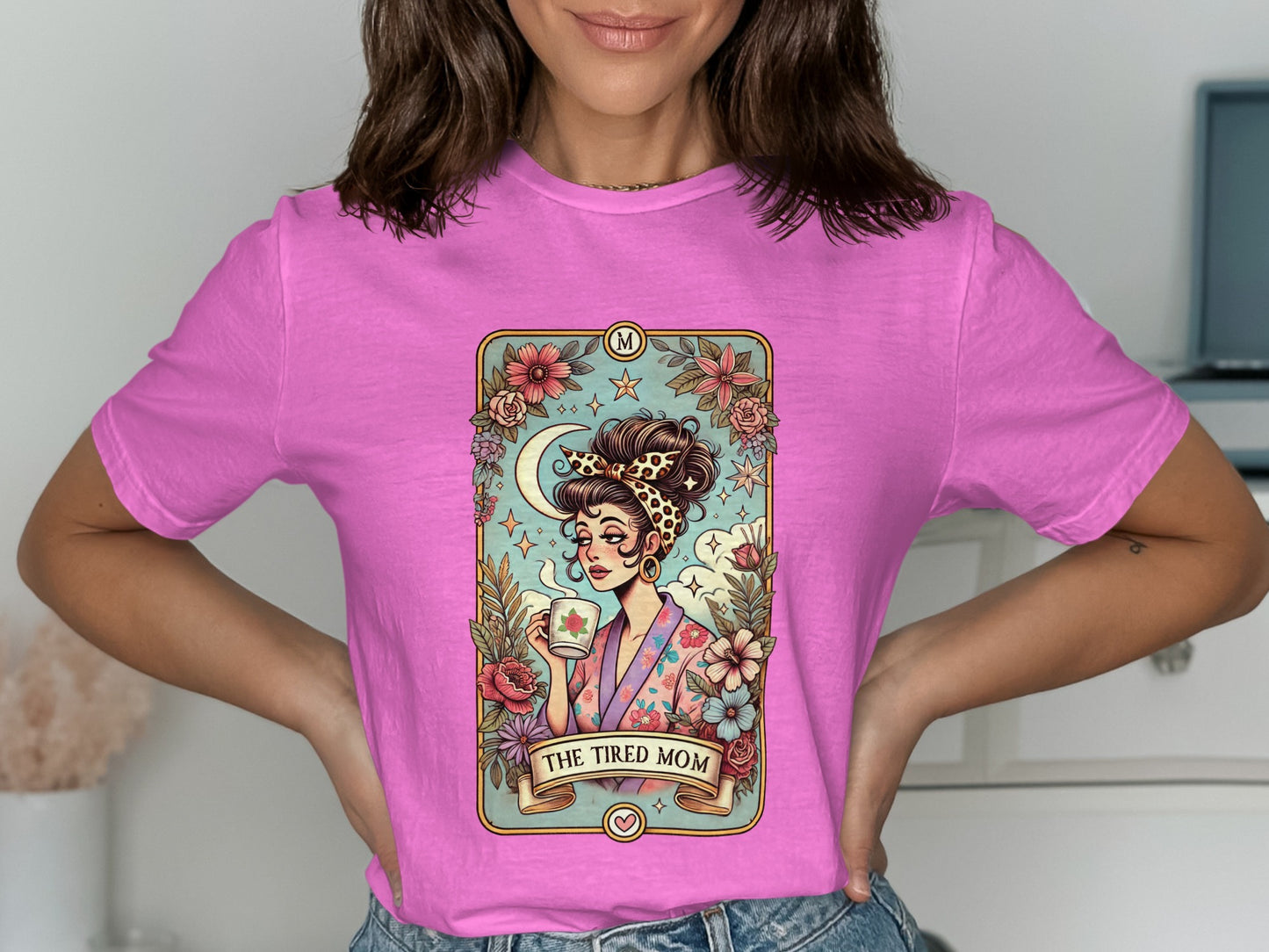 The Tired Mom Tarot Card Graphic T-Shirt
