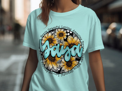 Brave Graceful Loving Amazing Strong Happy Yaya Shirt