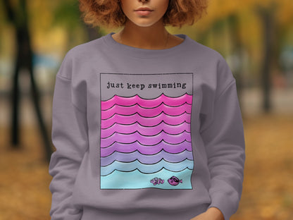 Just Keep Swimming Graphic Sweatshirt Product
