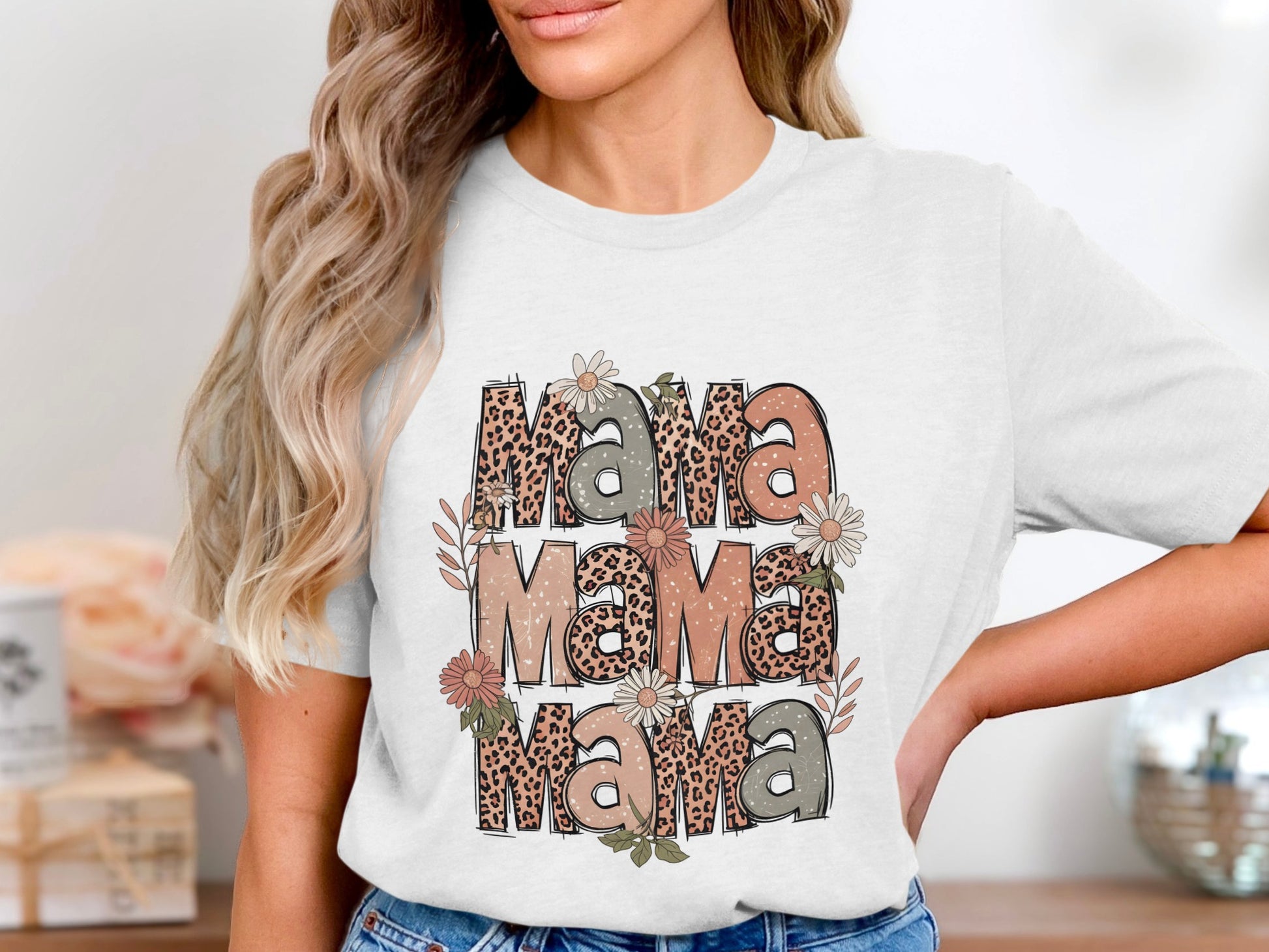 Mama Lettering Floral Women's T-Shirt