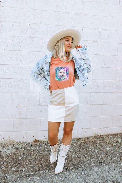 Trendy Cat Graphic T-Shirt with Jacket and Hat Style