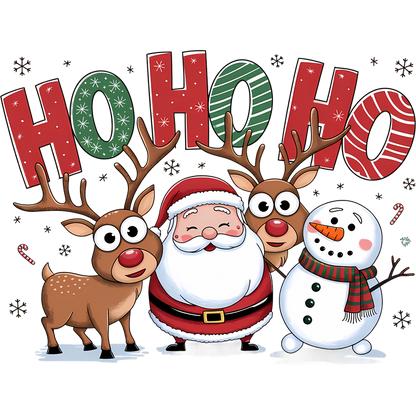 Festive Christmas Ho Ho Ho Santa Claus Snowman Decor