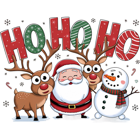 Festive Christmas Ho Ho Ho Santa Claus Snowman Decor