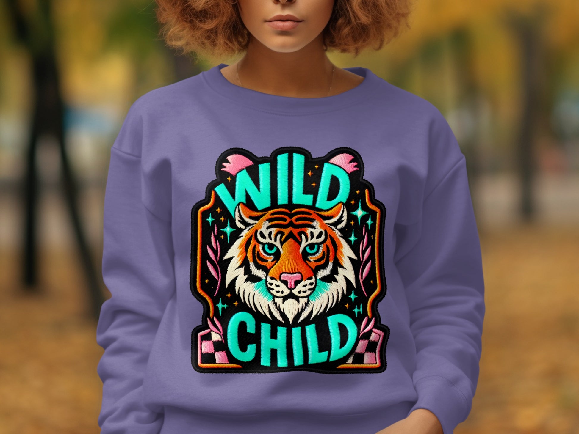 Wild Child Tiger Graphic Sweatshirt for Unique Style