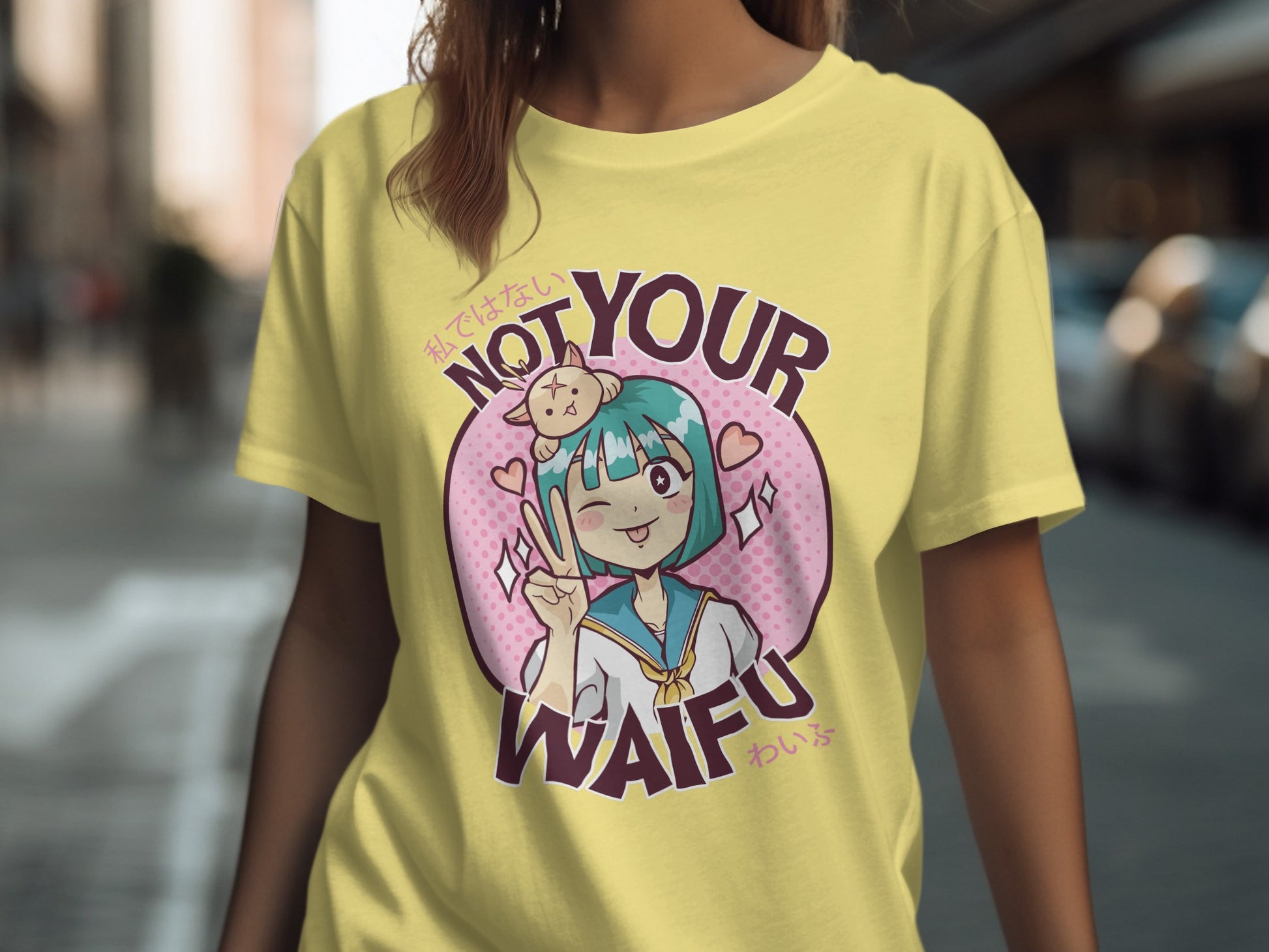 Not Your Waifu Funny Anime Graphic T-shirt