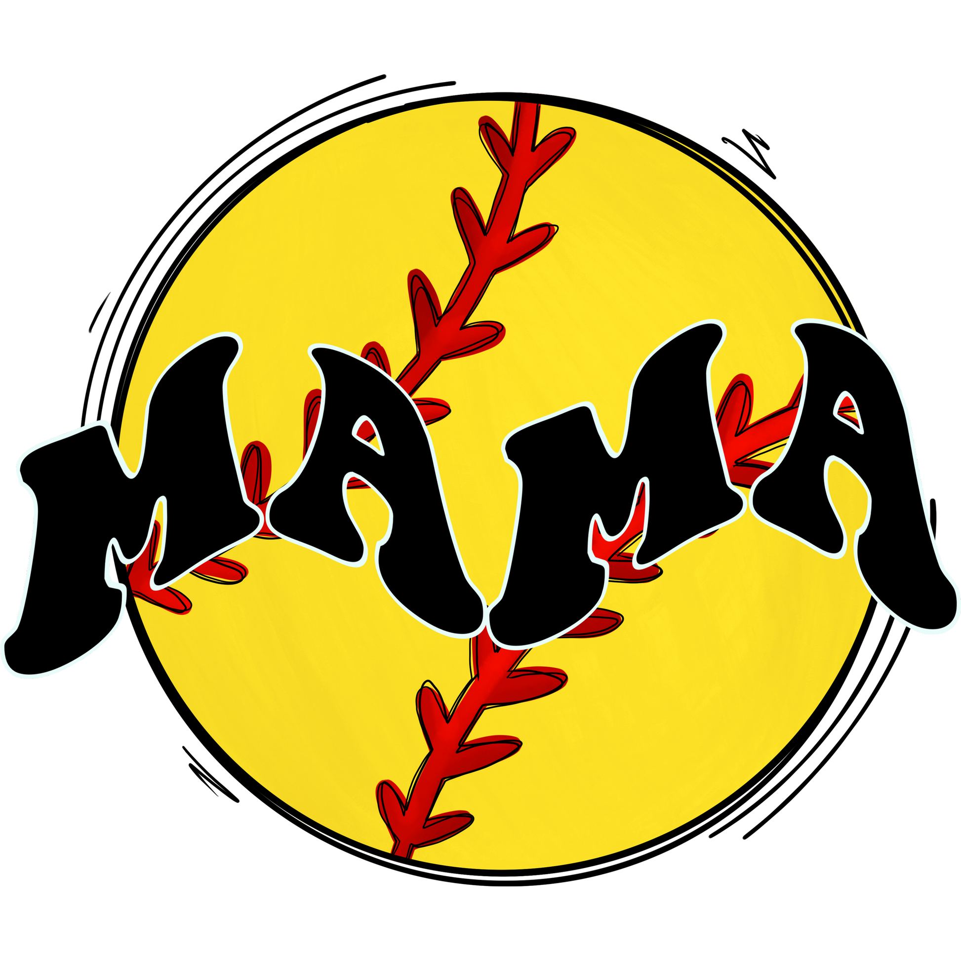 Mama Yellow Softball Graphic Design product
