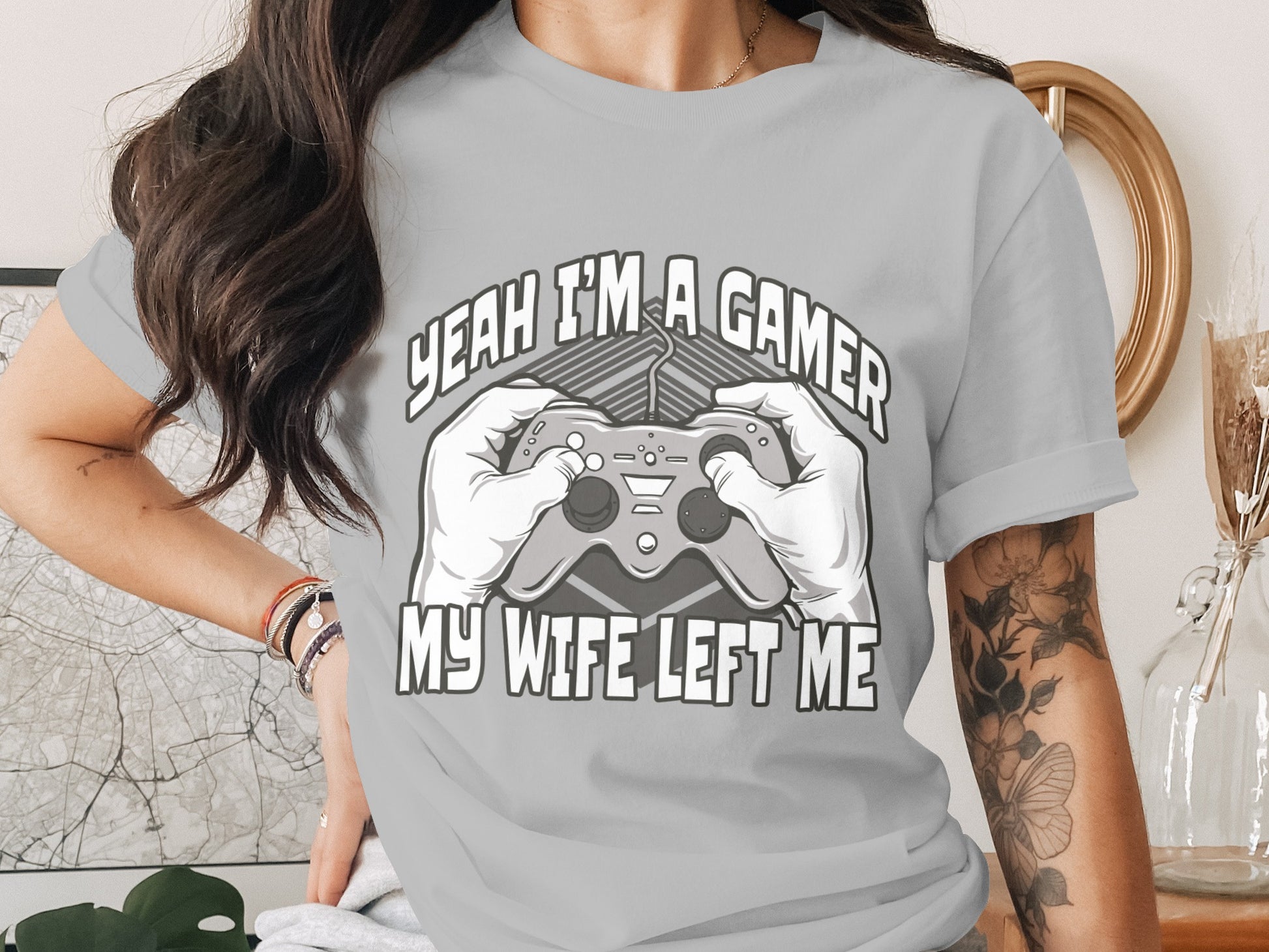 Yeah I'm a Gamer My Wife Left Me t-shirt