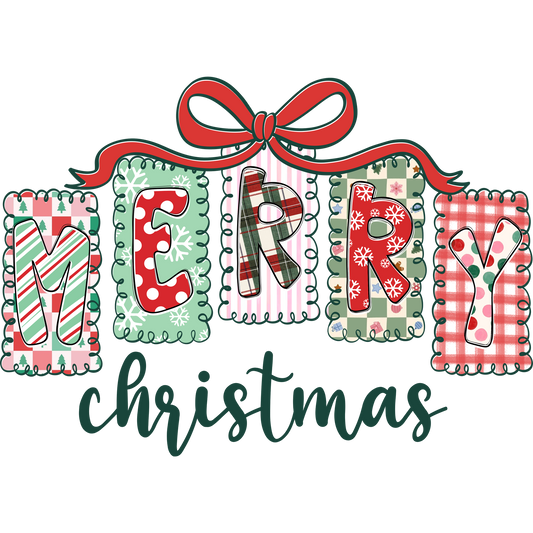 Festive Merry Christmas Plaid Decorative Christmas product