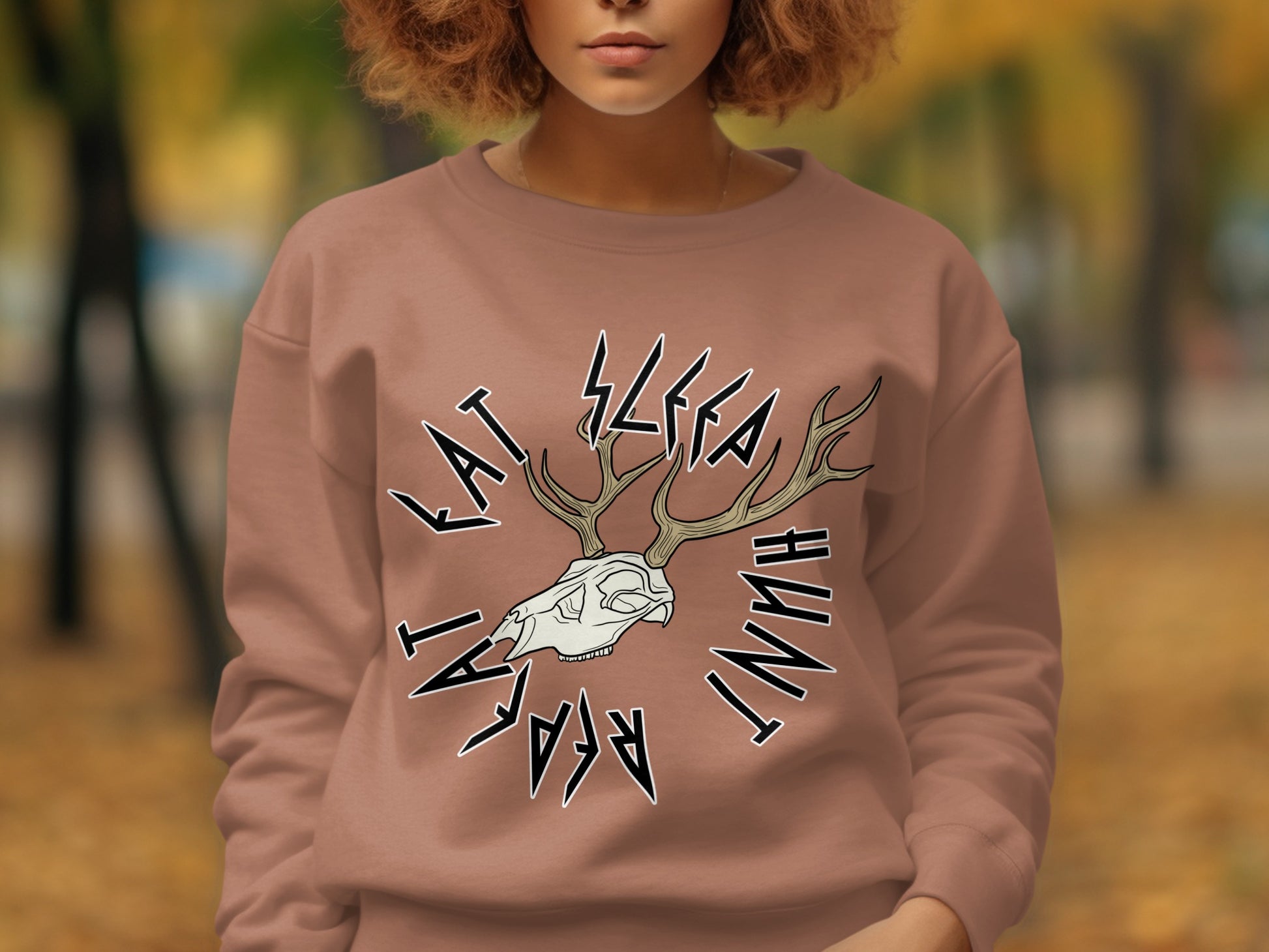 Eat Sleep Hunt Repeat Hoodie with Unique Antler Art