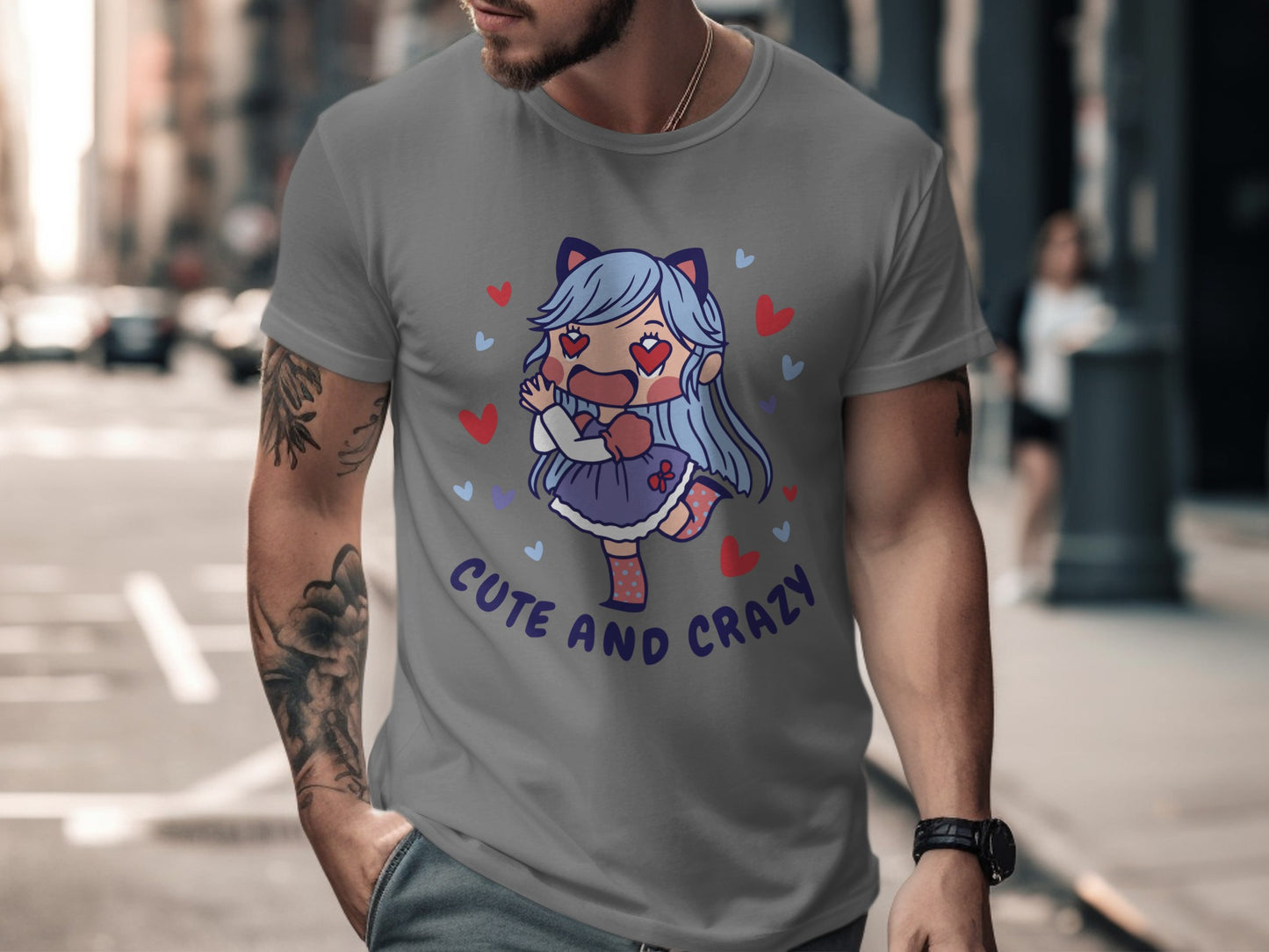 Cute and Crazy Cartoon Character Graphic T-Shirt