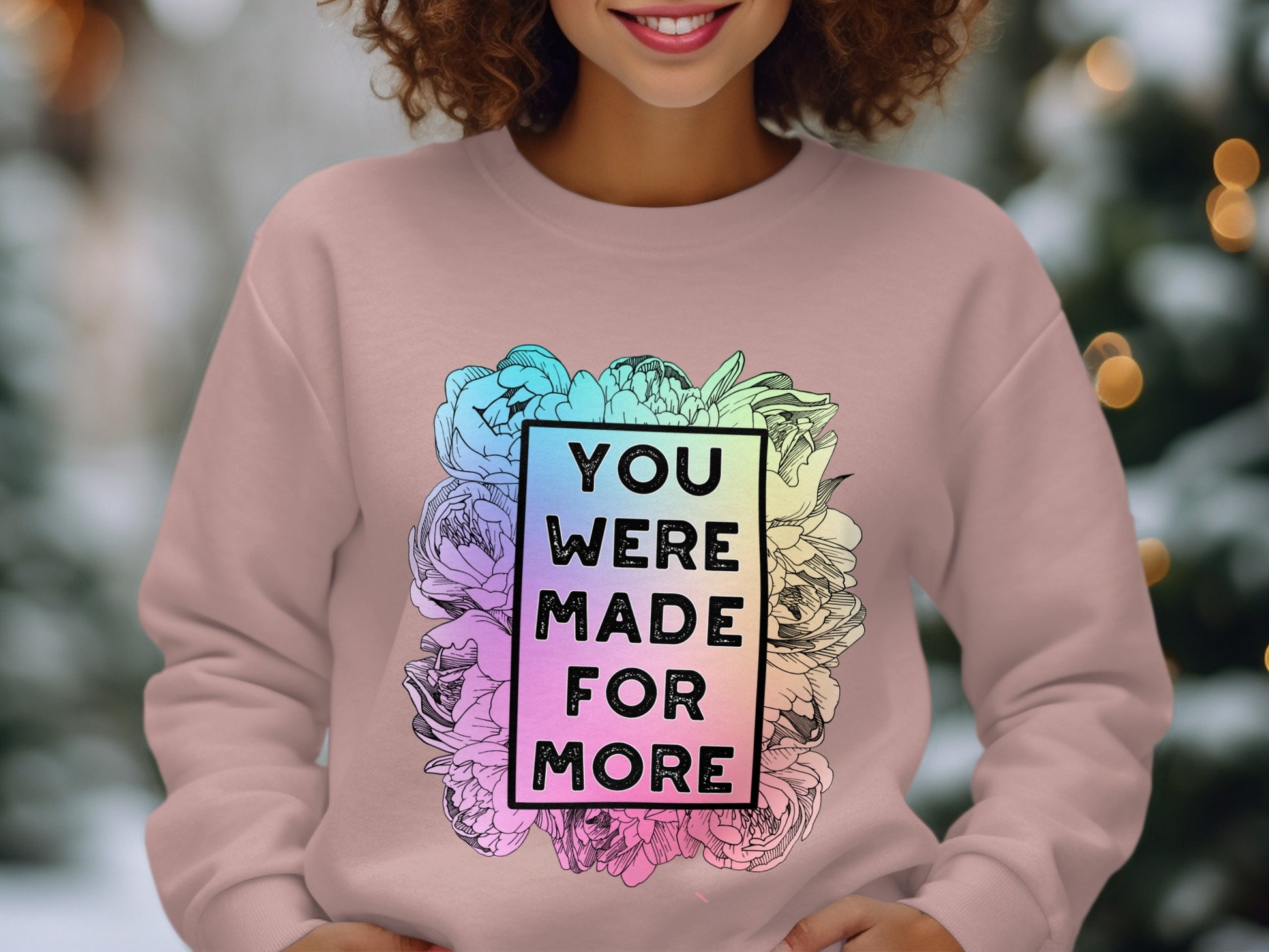 You Were Made For More Floral Graphic Sweater Product