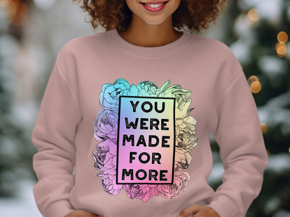 You Were Made For More Floral Graphic Sweater Product