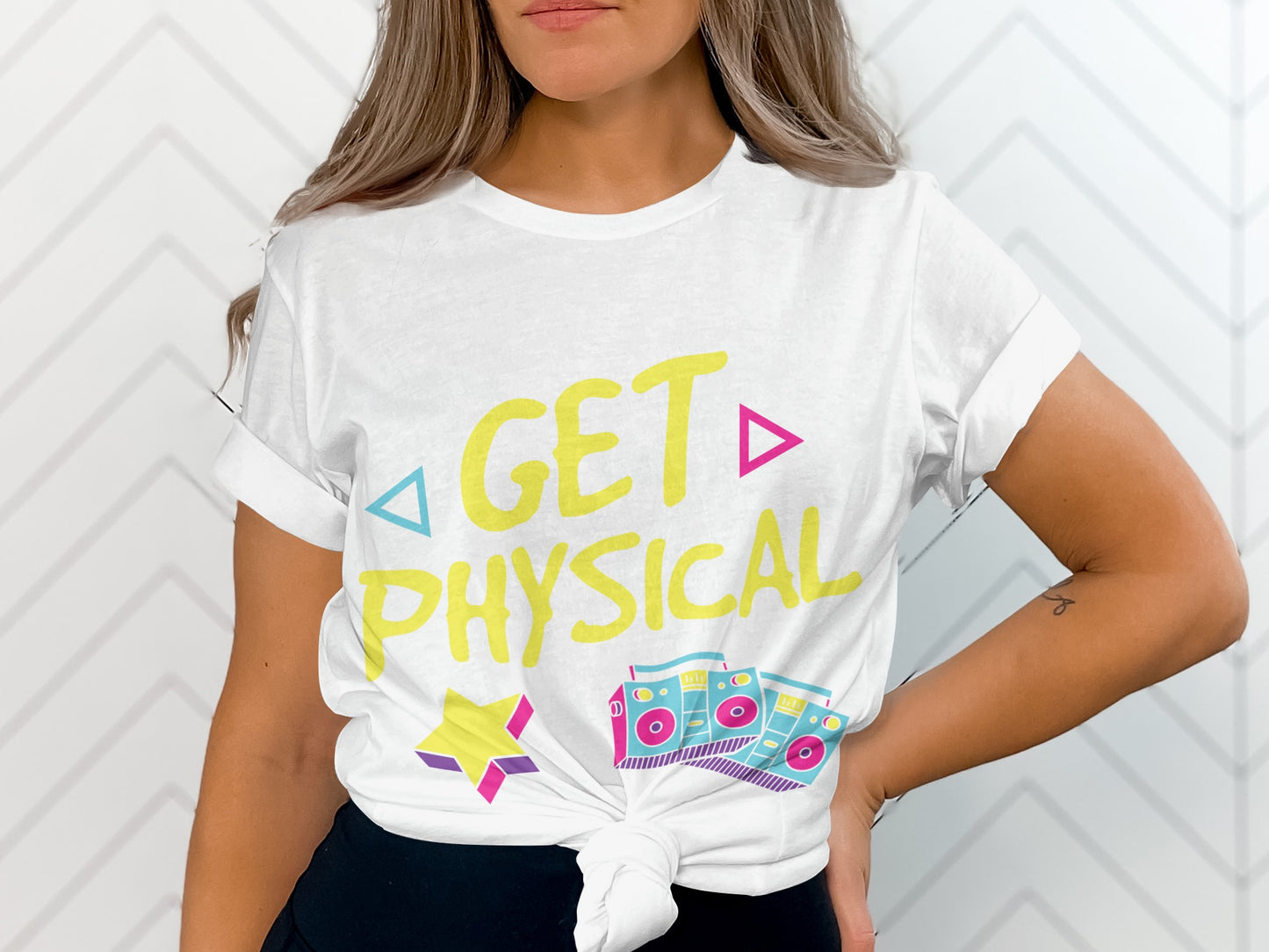 Get Physical Fun and Colorful Graphic Tee