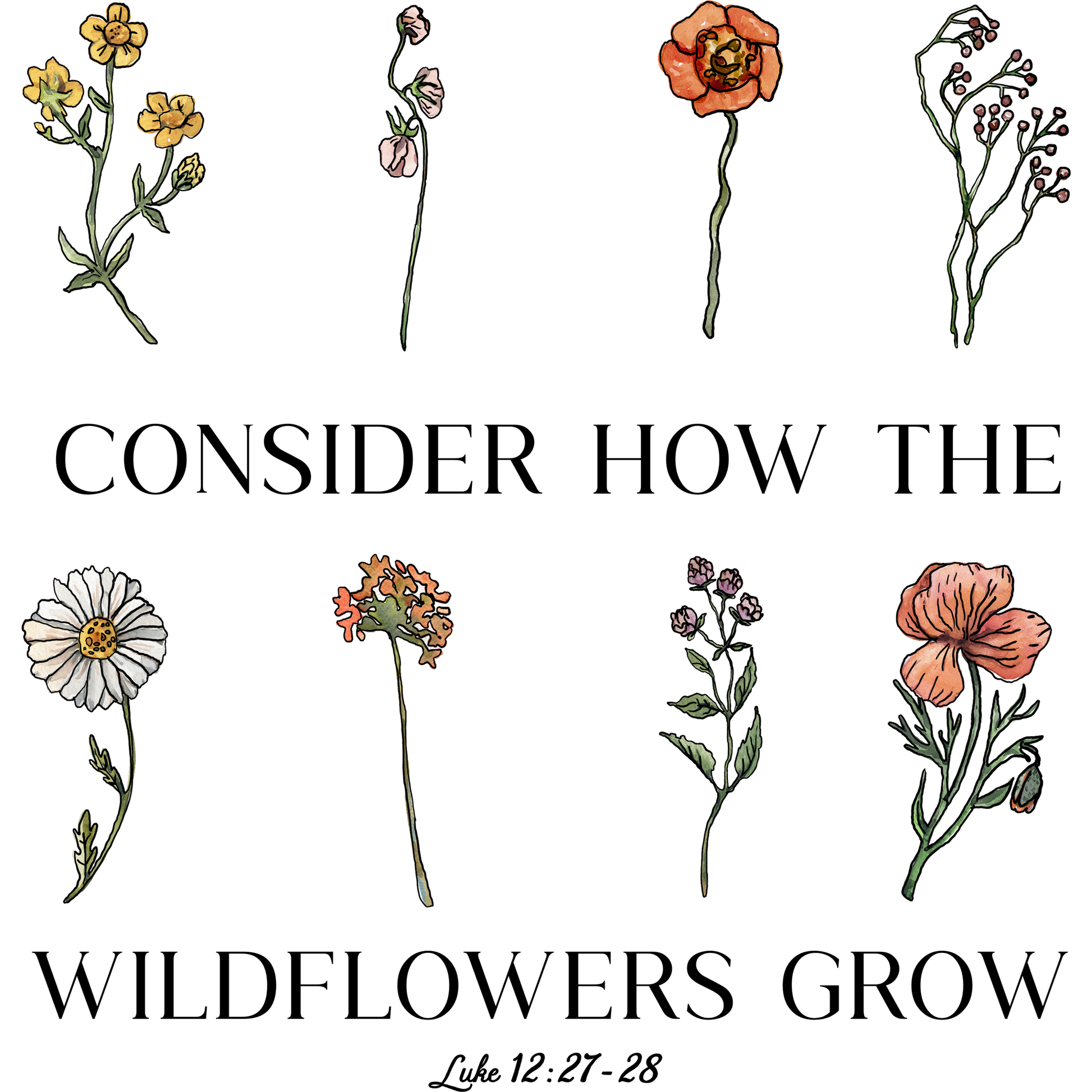 Consider How the Wildflowers Grow Art Print